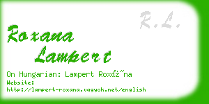 roxana lampert business card